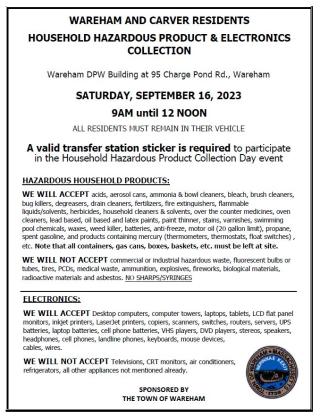 household hazardous product collection day