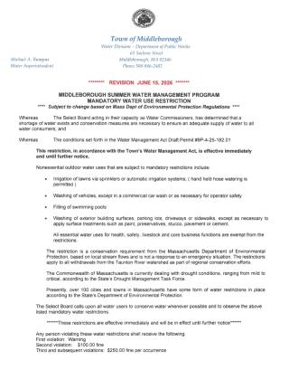 water restriction 